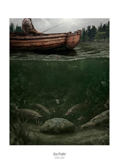 Go Fish! – poster 50 × 70 cm